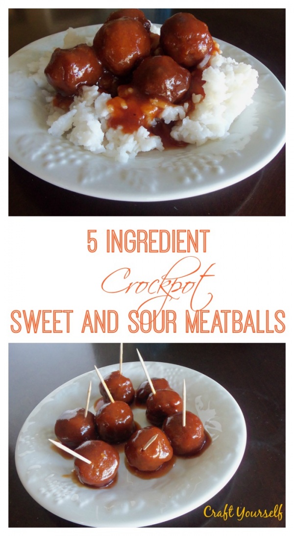 5 Ingredient Crockpot Sweet and Sour Meatballs Craft