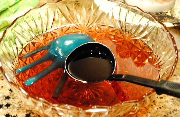 Witches brew with hand