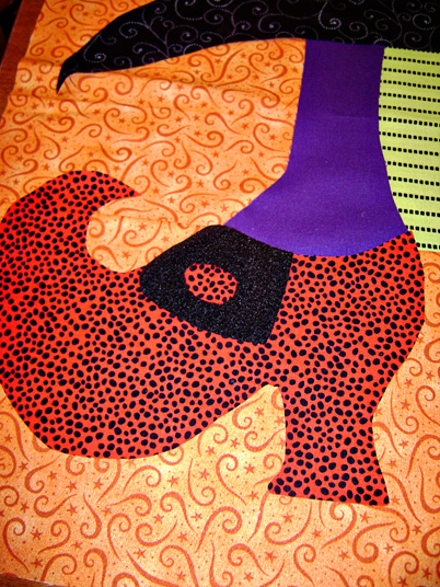 close up of witch is in boot