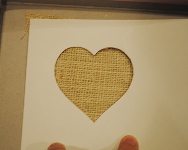 Valentine burlap template