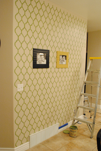 Stenciled wall
