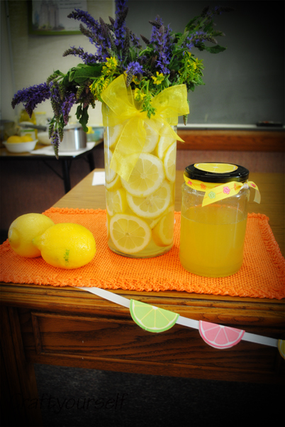 Lemonade table centerpiece