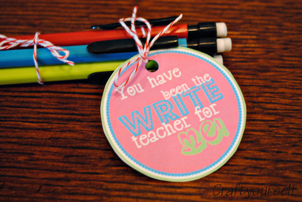 Teacher appreciation pencils