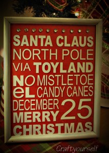 Holiday Framed single subway art