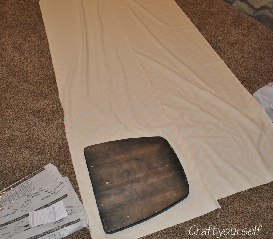 Chair cutting out a template