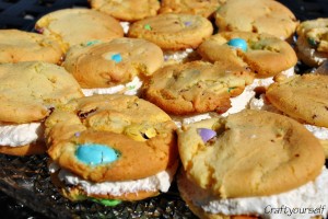 m&m batch of whoopie cookies