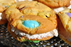 m&m whoopie cookies