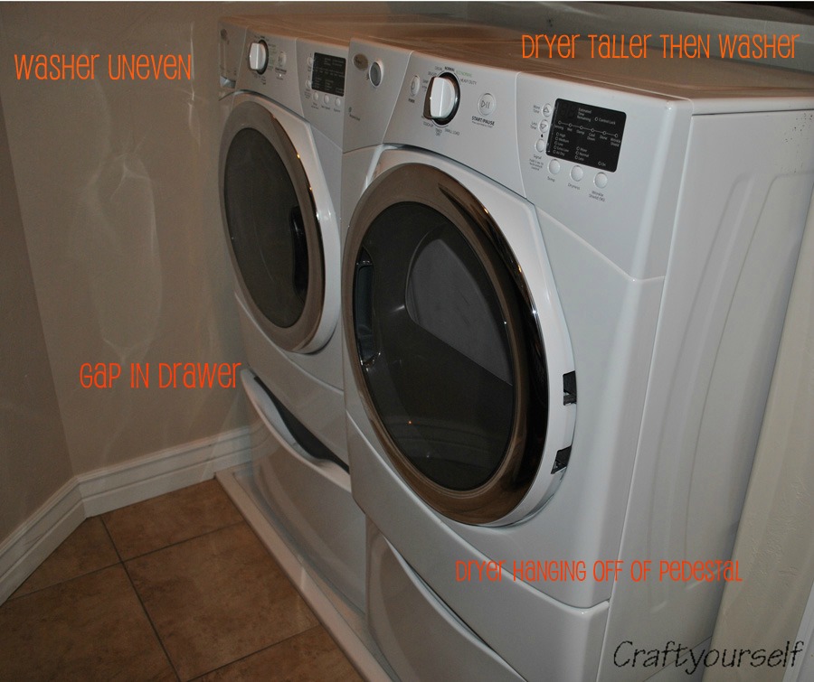 washer and dryer before