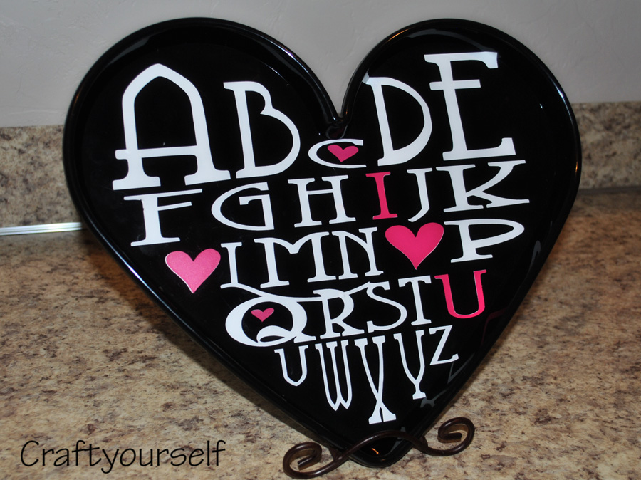 Valentine Alphabet platter