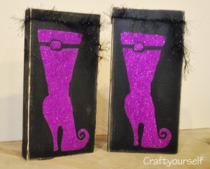 Glittered witch boot