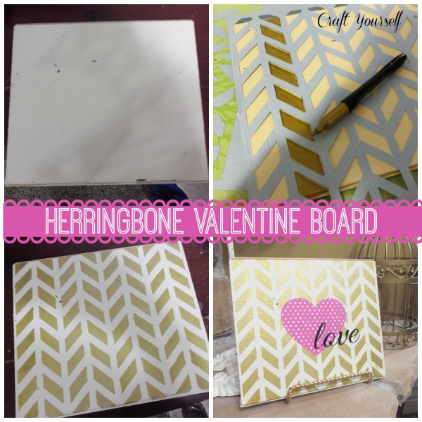 Herringbone valentine board