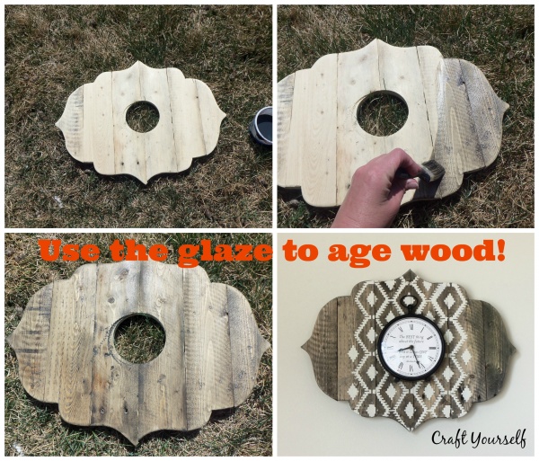 Use glaze to age wood