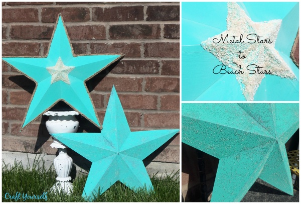 Metal stars to beach stars