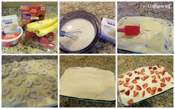 Brownie split making