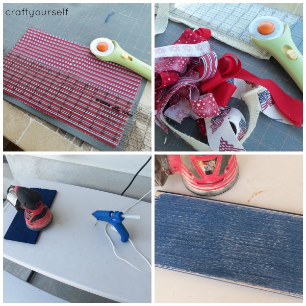 fringe flag paint & fabric