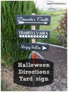 Halloween Directions yard sign - Craft