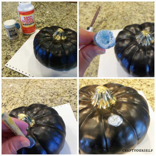 pumpkin pedastal polk a dot makeover