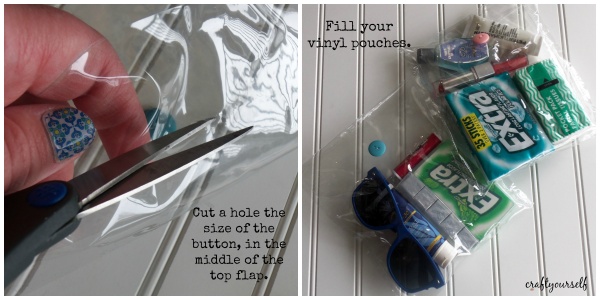 vinyl pouches filled