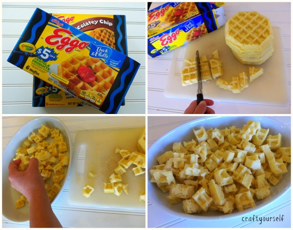 eggo prepping waffles
