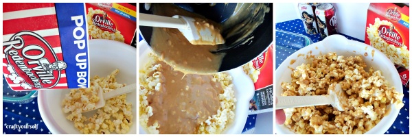 popcorn bars mixing sauce