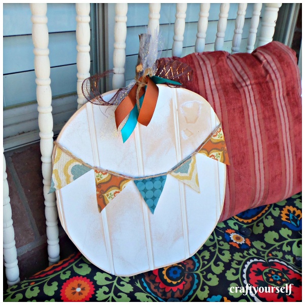 bead board pumpkin decoration