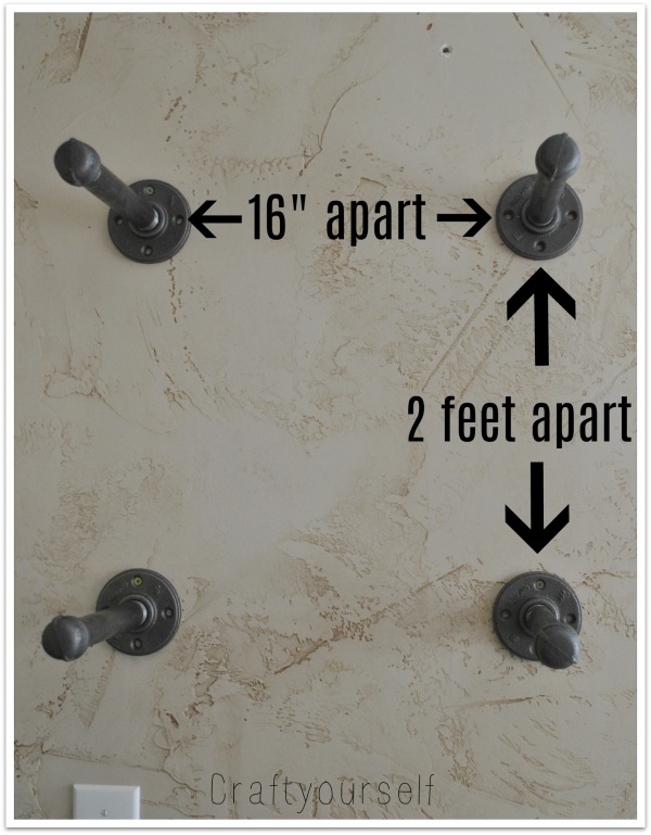 Industrial piping on wall