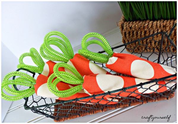 easter bunny carrots up close