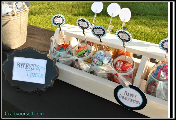 Graduation candy bar up close