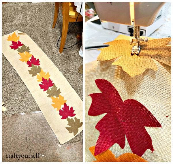 Festive Fall Leaf Sewn Table Runner DIY